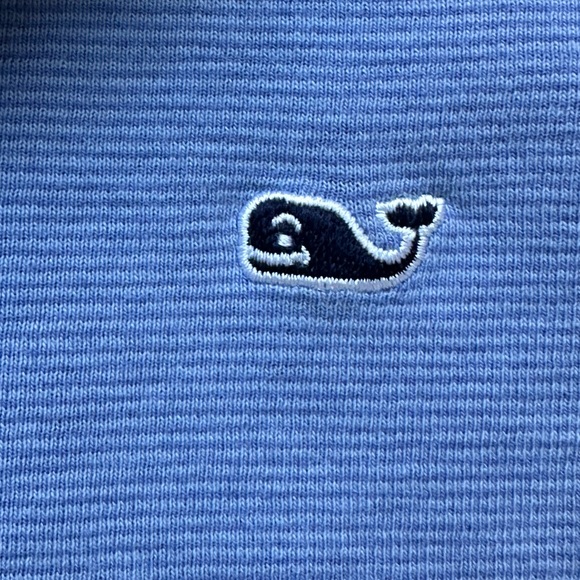 Vineyard Vines Saltwater Quarter Zip Soft Blue Fabric size XS - Picture 5 of 8